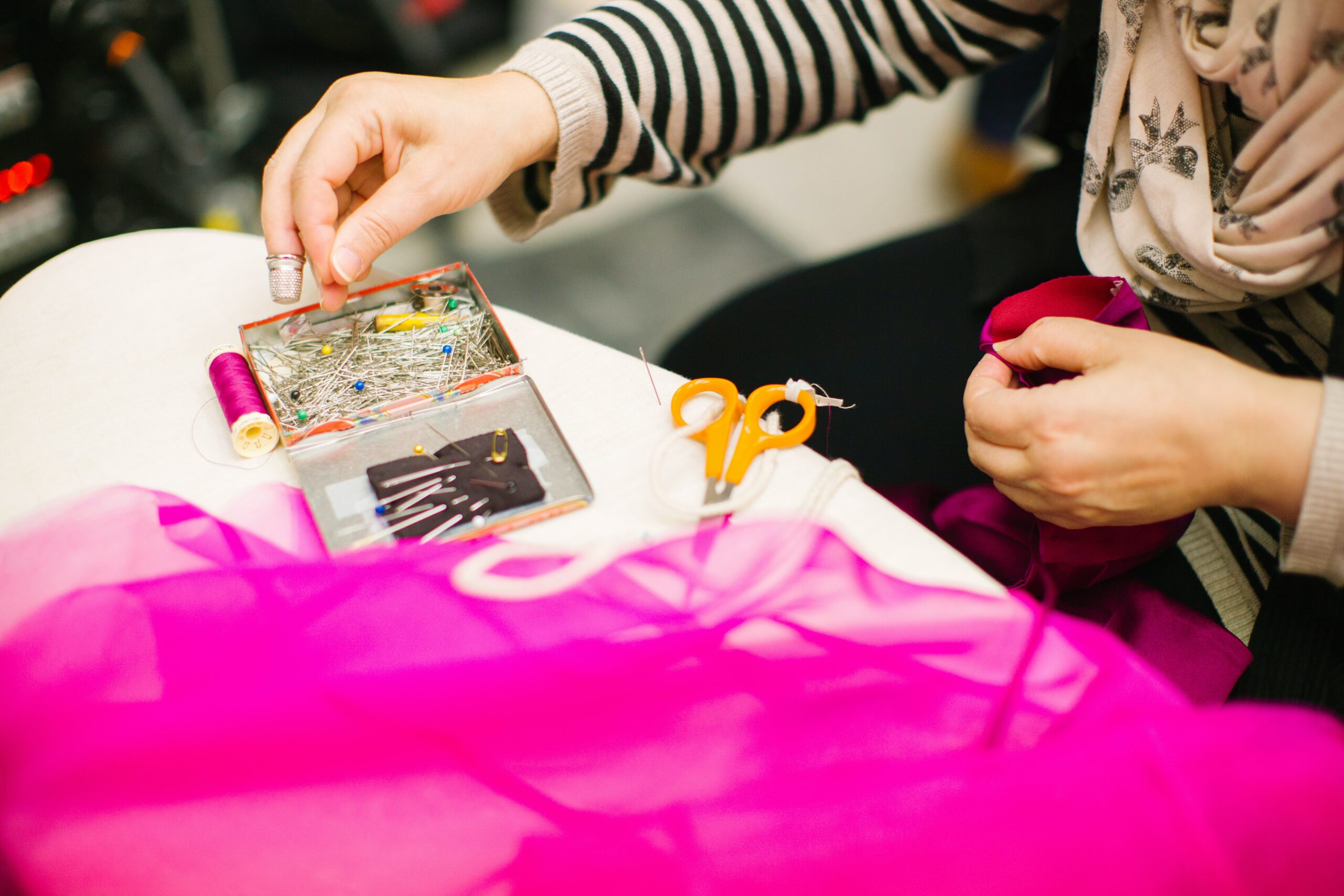 Seamstress at work